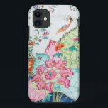 Coque iPhone 11 Motif antique d'oiseau de porcelaine de porcelaine<br><div class="desc">Chinoiserie antique de porcelaine de porcelaine de damassé floral et couverture de très bon goût du cas 5S de l'iPhone 5 de compagnon de cas de motif de régence vintage de Hollywood d'oiseau.</div>