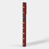 Coques Case-Mate iPhone Motif Apple diagonal Bourgogne et or (Verso / Droite)