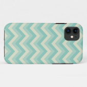 Coques Case-Mate iPhone Motif Aqua Blue Zigzag (Dos (Horizontal))