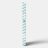 Coques Case-Mate iPhone Motif Aqua et chevron gris (Verso / Gauche)
