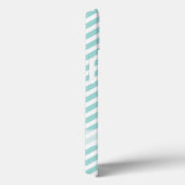 Coques Case-Mate iPhone Motif Aqua et chevron gris (Verso / Droite)