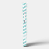Coques Case-Mate iPhone Motif Aqua et chevron gris (Verso / Gauche)