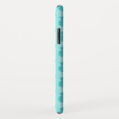 Coques Case-Mate iPhone Motif Aqua Sea Foam Blue Pineappy (Dos/Droite)
