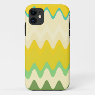 Etui iPhone Case-Mate Motif Aqua Yellow White Wavy Stripes
