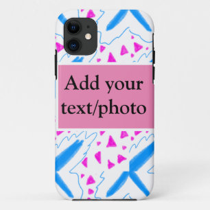 Case-Mate iPhone Case Motif aquarelle bleu rose ajoutez nom texte person