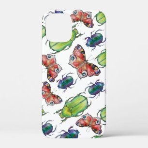 Case-Mate iPhone Case Motif aquarelle de coléoptères et papillons