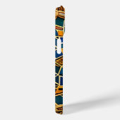 Coques Case-Mate iPhone Motif arabe en beige et bleu turquoise (Verso / Droite)