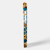 Coques Case-Mate iPhone Motif arabe en beige et bleu turquoise (Verso / Gauche)
