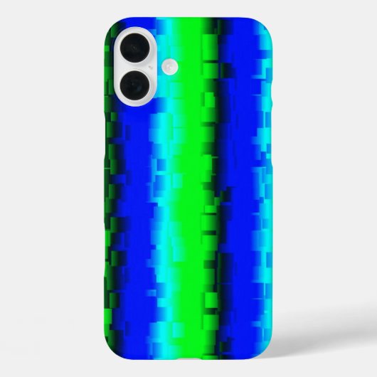 Coques Case-Mate iPhone Motif arc-en-ciel bleu vert 3D (Verso)