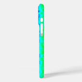 Coques Case-Mate iPhone Motif arc-en-ciel bleu vert 3D (Verso / Gauche)
