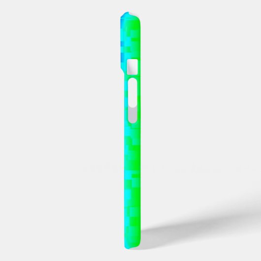 Coques Case-Mate iPhone Motif arc-en-ciel bleu vert abstrait 3D (Verso / Gauche)