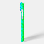 Coques Case-Mate iPhone Motif arc-en-ciel bleu vert abstrait 3D (Verso / Gauche)