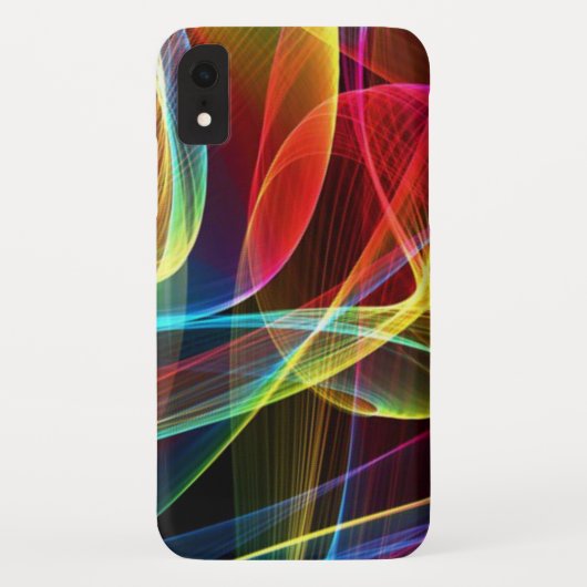 Coques Case-Mate iPhone Motif arc-en-ciel numérique abstrait (Dos)