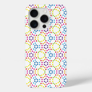 Coque iPhone 15 Pro Motif arc-en-ciel pois