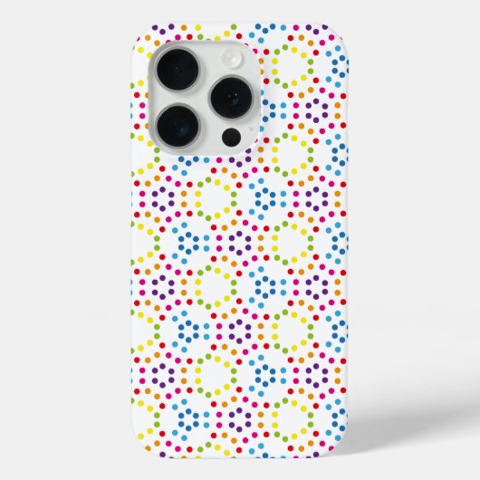 Coques Case-Mate iPhone Motif arc-en-ciel pois (Verso)