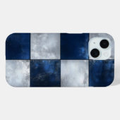 Coques Case-Mate iPhone Motif argent et bleu (Verso (horizontal))