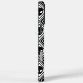 Coques Case-Mate iPhone Motif Argyle Alien Noir et Blanc (Verso / Droite)