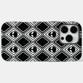 Coques Case-Mate iPhone Motif Argyle Alien Noir et Blanc (Verso (horizontal))