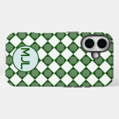Coques Case-Mate iPhone Motif Argyle Classique avec Monogramme Personnalis (Verso (horizontal))