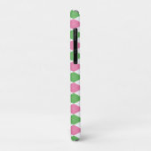 COQUES Case-Mate iPhone MOTIF ARGYLE ROSE VERT MONOGRAMME (Dos/Gauche)