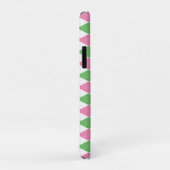 COQUES Case-Mate iPhone MOTIF ARGYLE ROSE VERT MONOGRAMME (Dos/Droite)