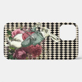 Coques Case-Mate iPhone Motif arlequin à lapin d'Alice (Verso (horizontal))