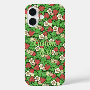 Coques iPhone 16 Motif Arrière - plan fraise