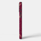 Coques Case-Mate iPhone Motif Art Déco avec éventails géométriques dorés (Verso / Gauche)