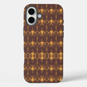 Coques iPhone 16 Plus Motif Art Déco avec motifs en forme d'éventail