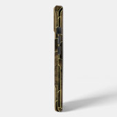 Coques Case-Mate iPhone Motif Art déco Brown et or riche (Verso / Gauche)