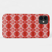 Coques Case-Mate iPhone Motif Art Déco - rouge et blanc (Dos (Horizontal))