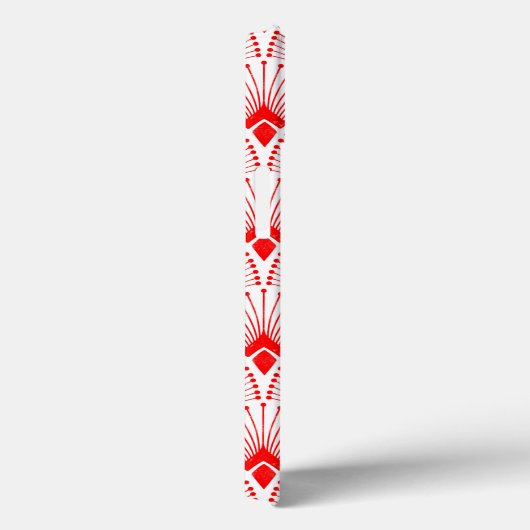 Coques Case-Mate iPhone Motif Art déco rouge et blanc (Verso / Droite)