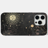Coques Case-Mate iPhone Motif Astrologique Black Gold (Verso (horizontal))