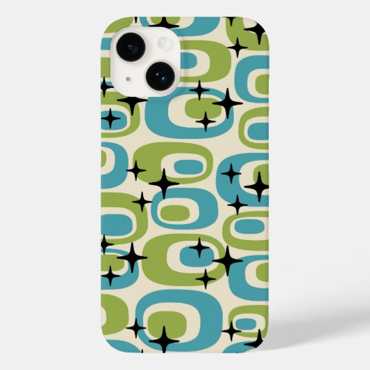 Coques Case-Mate iPhone Motif atomique moderne du milieu du siècle (Verso)