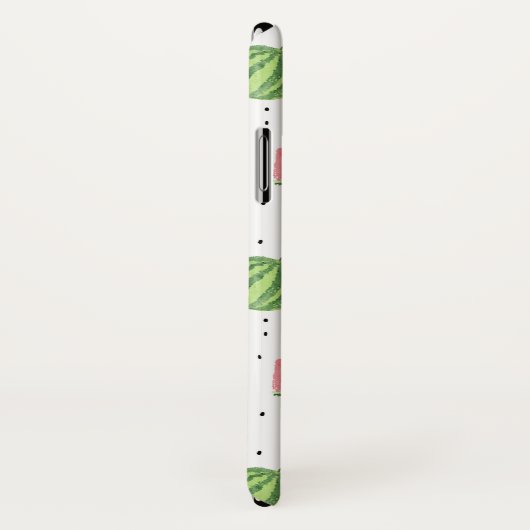 Coques Case-Mate iPhone Motif au néon de pastèques d'aquarelle (Dos/Droite)