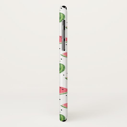 Coques Case-Mate iPhone Motif au néon de pastèques d'aquarelle (Dos/Gauche)