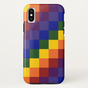 Coque Case-Mate Pour iPhone Motif audacieux de damier d'arc-en-ciel