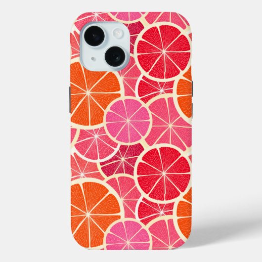 Coques Case-Mate iPhone Motif aux agrumes d'orange et de pamplemousse (Verso)