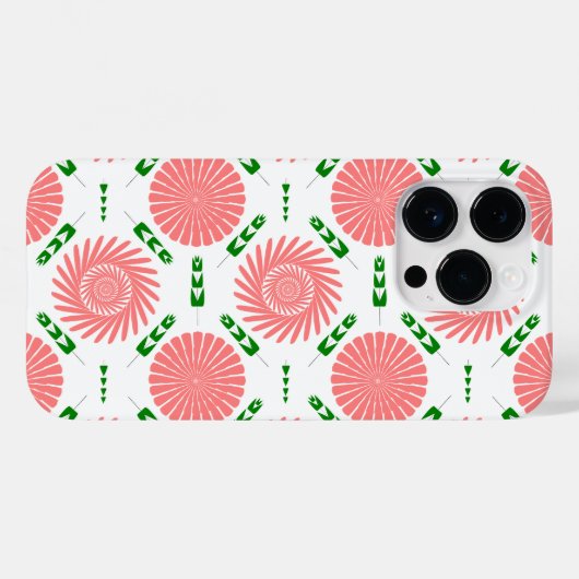 Coques Case-Mate iPhone motif aux fleurs roses (Verso (horizontal))