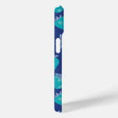 Coques Case-Mate iPhone Motif aux fraises bleu (Verso / Droite)