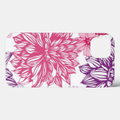Coques Case-Mate iPhone Motif aux maîtres roses et dahlia (Verso (horizontal))