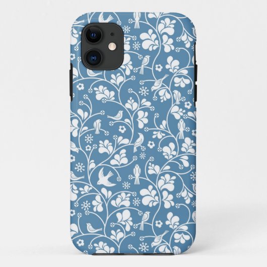 Coques Case-Mate iPhone motif aux oiseaux et ornement plante (Dos)