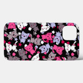 Coques Case-Mate iPhone motif avec chats kawaii doodle mignon 3 (Verso (horizontal))