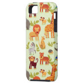 Coques Case-Mate iPhone Motif avec des animaux de bande dessinée (Dos gauche)