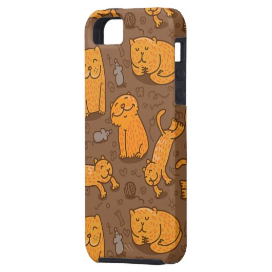 Coques Case-Mate iPhone Motif avec des chats (Dos gauche)