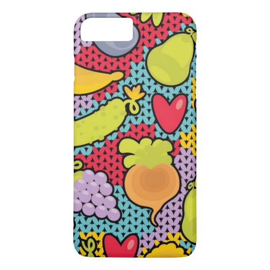 Coques Case-Mate iPhone Motif avec des fruits et légumes (Dos)
