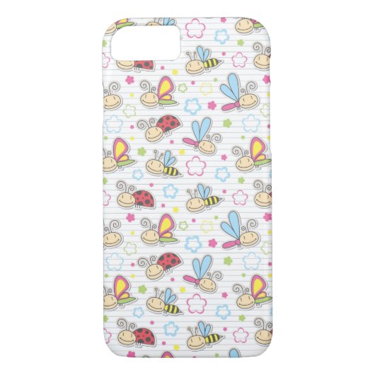 Coques Case-Mate iPhone motif avec des insectes (Dos)