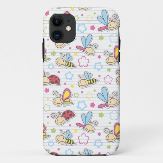 Coques Case-Mate iPhone motif avec des insectes (Dos)