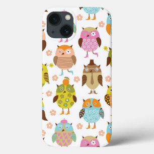 Etui iPhone 13 motif avec des oiseaux
