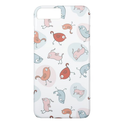 Coques Case-Mate iPhone motif avec des oiseaux de bande dessinée (Dos)